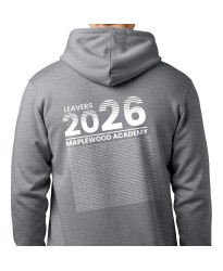 Leavers Personalised Custom Hoodie – Customised Printed School Name, "Leavers, Bold Typography 2026" Striped Horizontal Pattern Design with Full List of Student Names in Paragraph-Style Font on the Back: